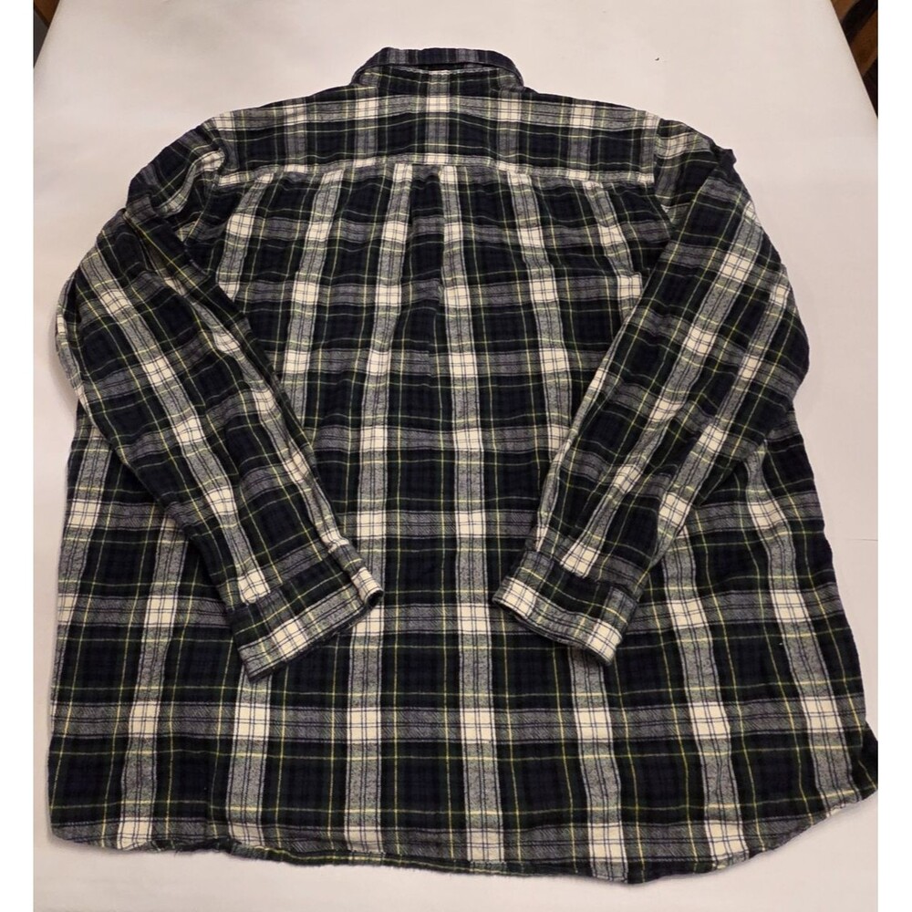 LL Bean Flannel Shirt Mens XXL Traditional Fit Plaid Button Down Cotton Outdoor - Picture 2 of 7